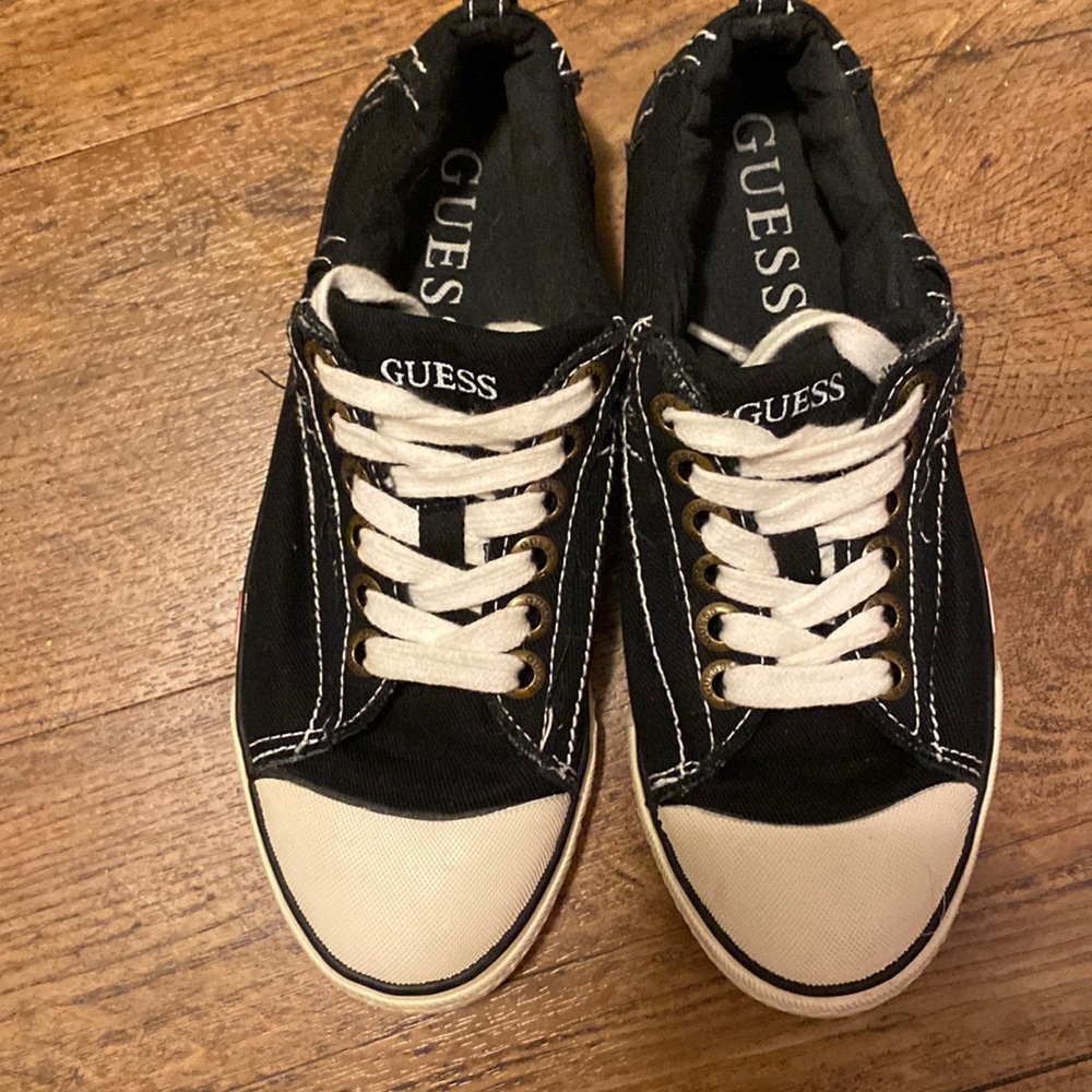 Guess Converse-Style Canvas Black Sneakers